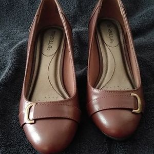 Brown with buckle heels